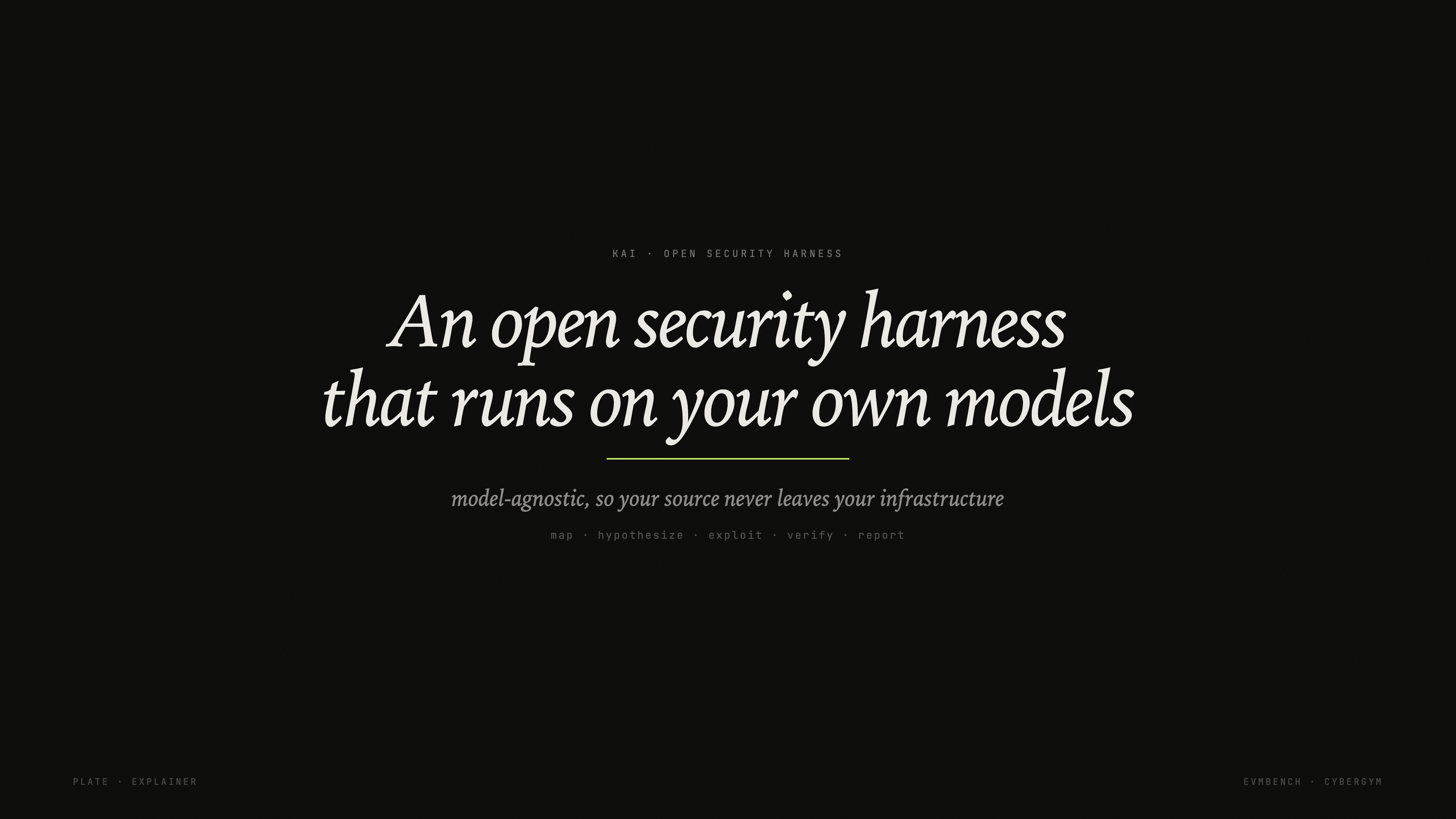 An open security harness that runs on your own models