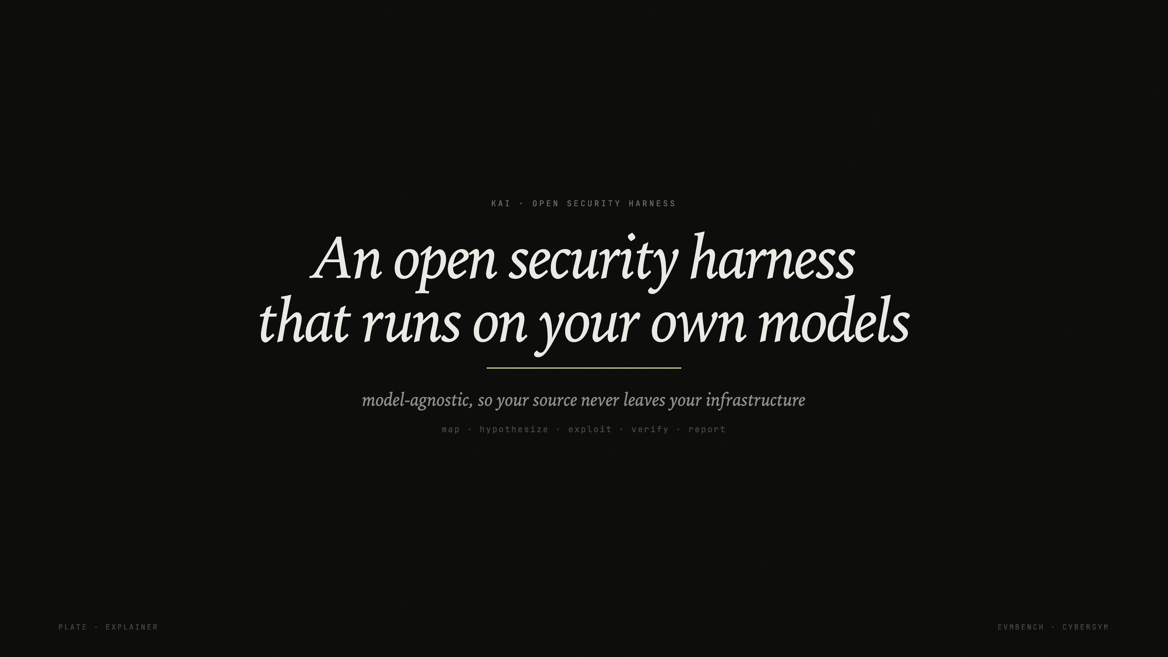 An open security harness that runs on your own models