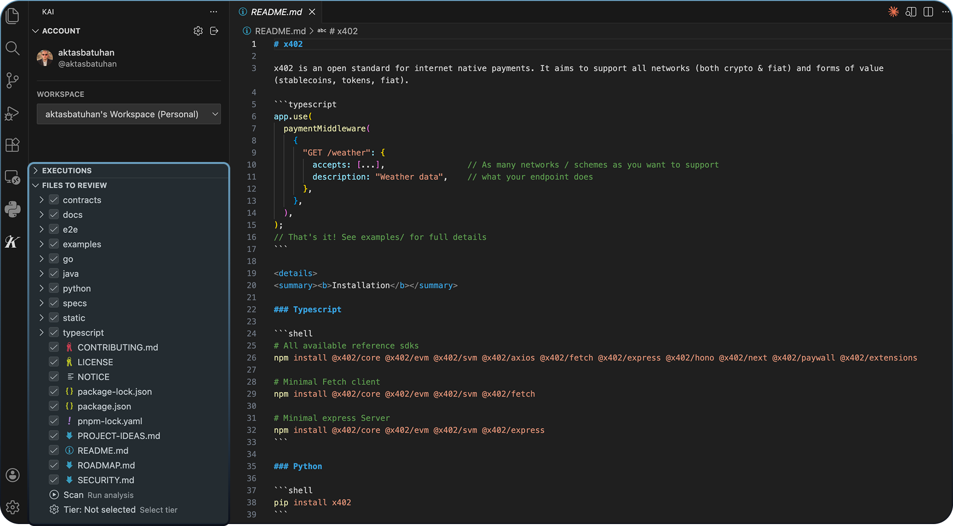 Kai Security — Full codebase scan overview